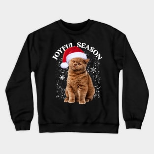 Joyful Christmas cat Crewneck Sweatshirt